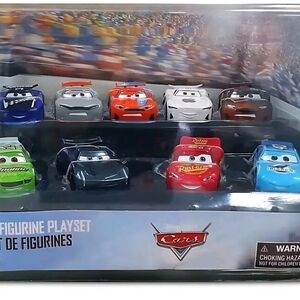 Disney Cars Racing Set - Red, Blue, Green NWT DELUXE FIGURINE SET NWB HOLIDAYS